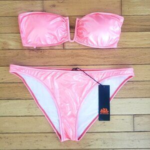 Sundek Metallic  Peach/Pink Bandeau Bikini